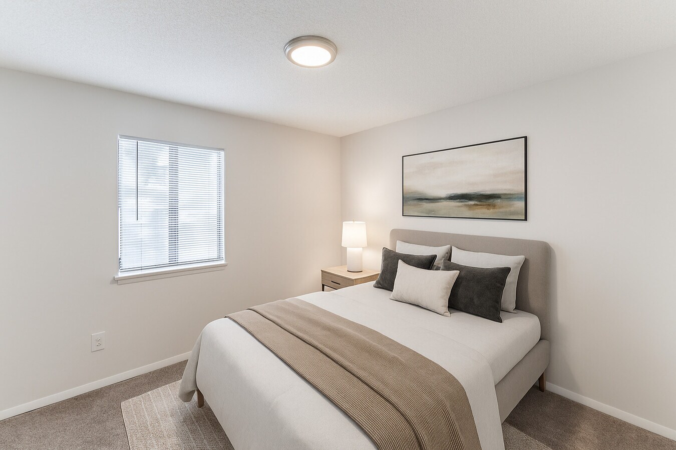 Computer Coffee Mug and Telephone on black wood table sun rising